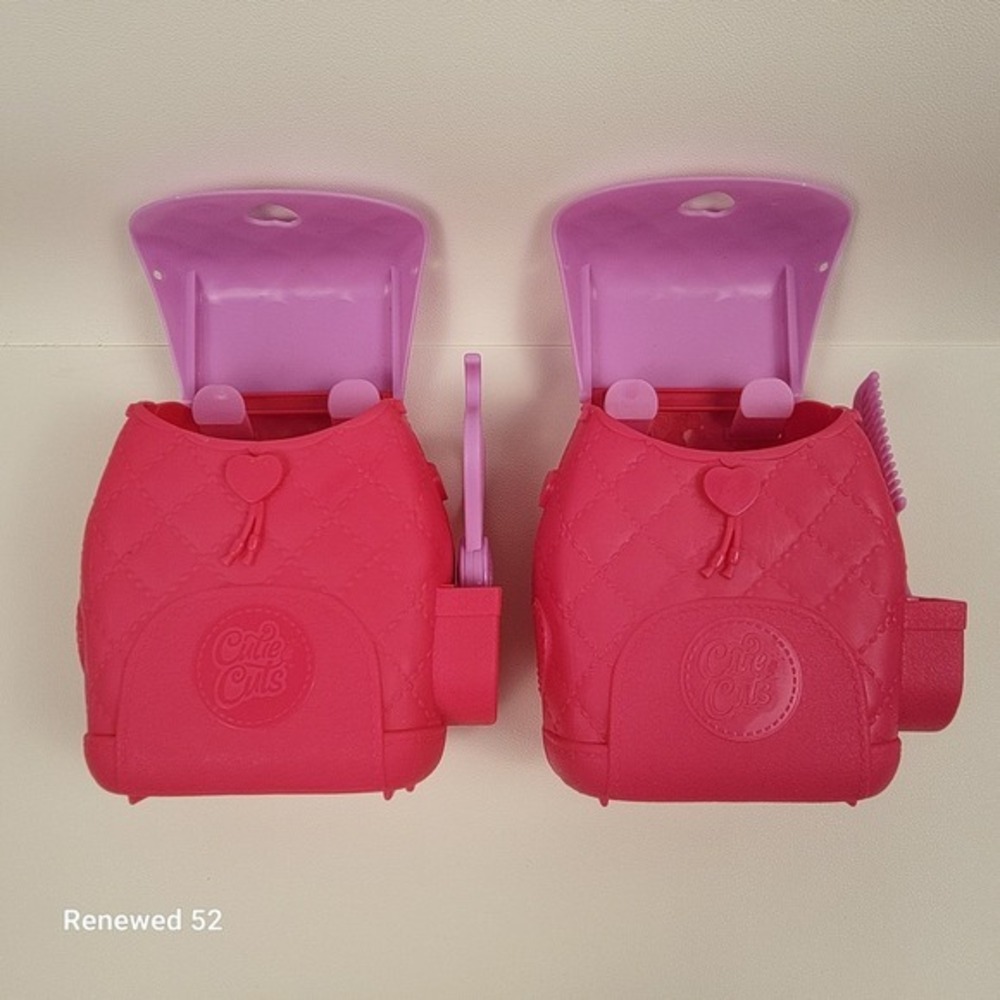 Cutie Cuts Pink Purple Backpack Purse With Comb Scissors Toy Set